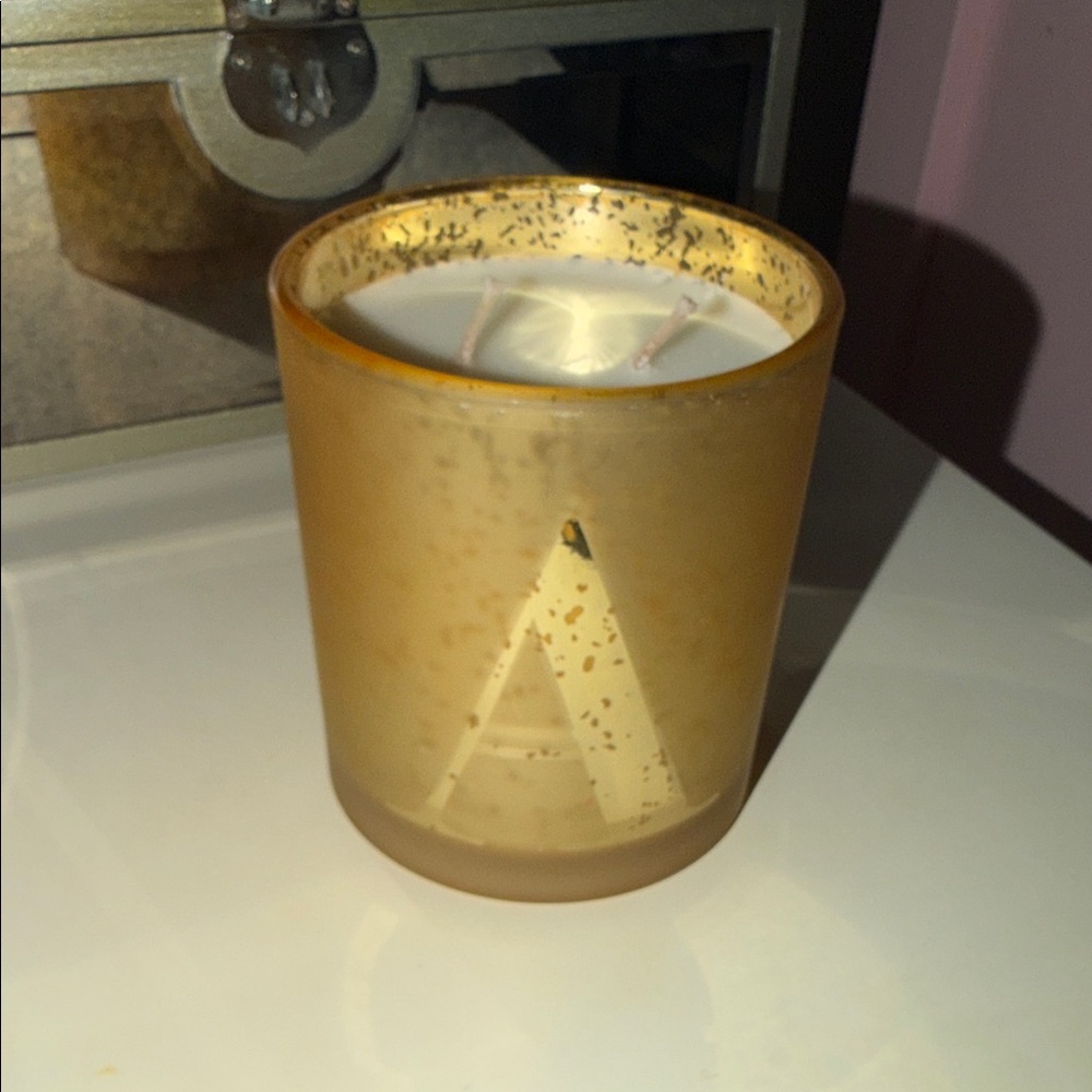 Gold 'A' Monogram Candle